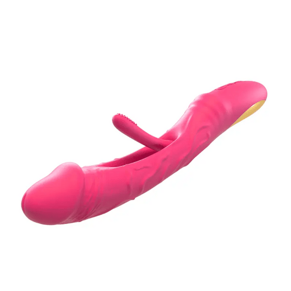 女性逼真假陽具振動器，性玩具陰蒂 G 點肛門刺激器，具有 7 種拍打和 6 種振動模式